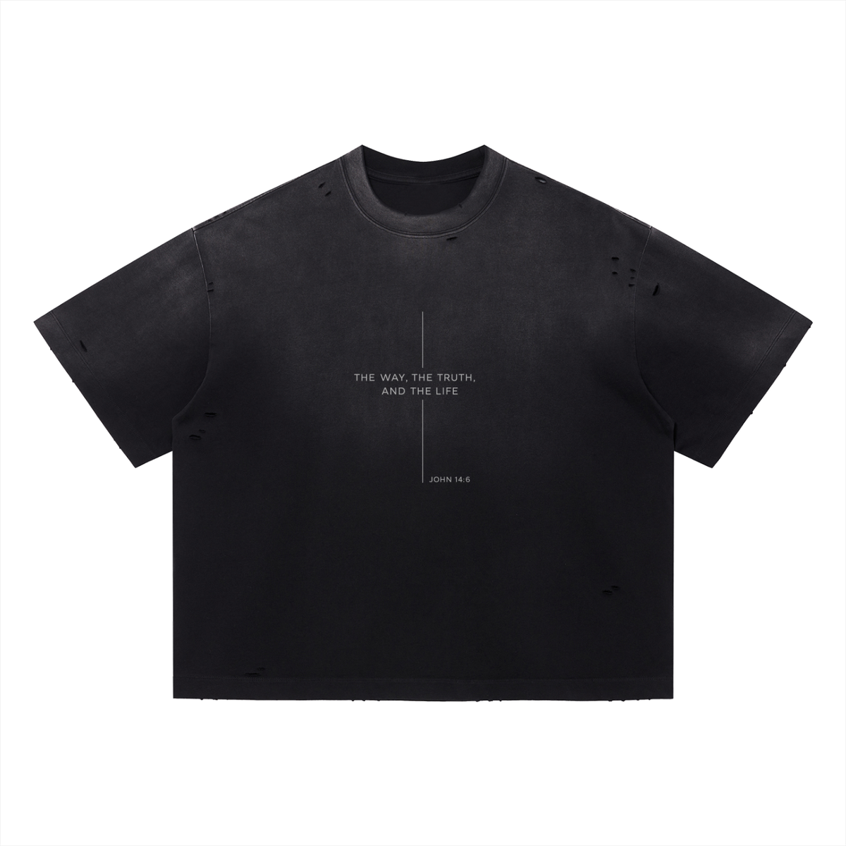 The Way Vintage Washed Distressed Boxy T-Shirt