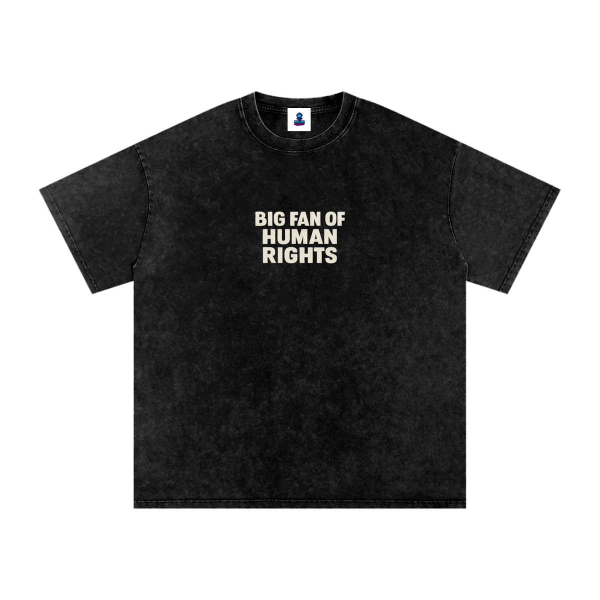 Premium Human Rights Snow Washed Oversized Cotton T-Shirt
