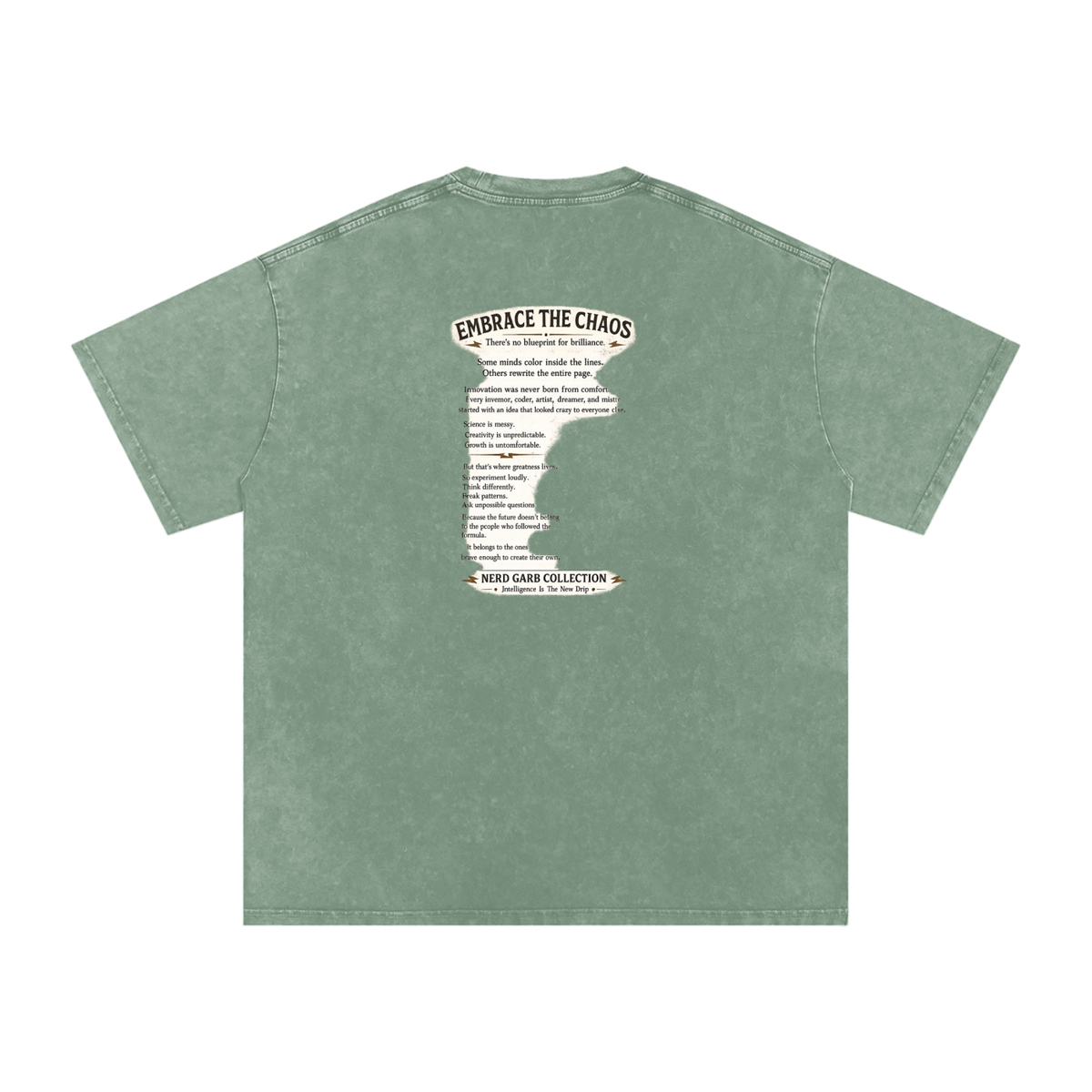 NGC Embrace the Chaos Snow Washed Oversized Cotton T-Shirt
