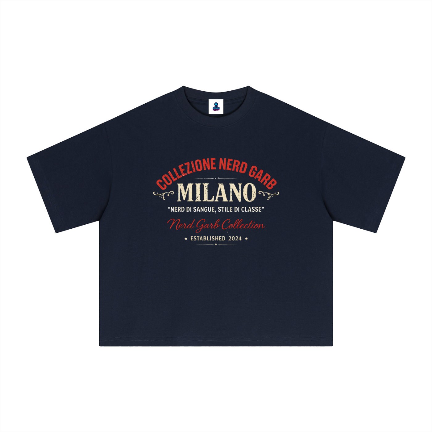NGC Milano Heritage Tee - Premium Oversized Boxy Nerd Garb Collection Graphic T-Shirt