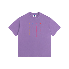 NGC “NERD” Washed Drop Shoulder Tee - Loose Fit Drop Shoulder Graphic Premium T-Shirt