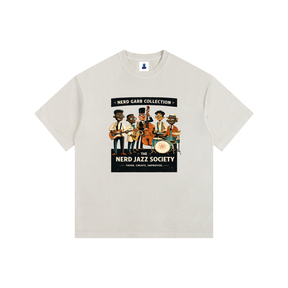 Nerd Jazz Society Vintage Washed Oversized Cotton T-Shirt