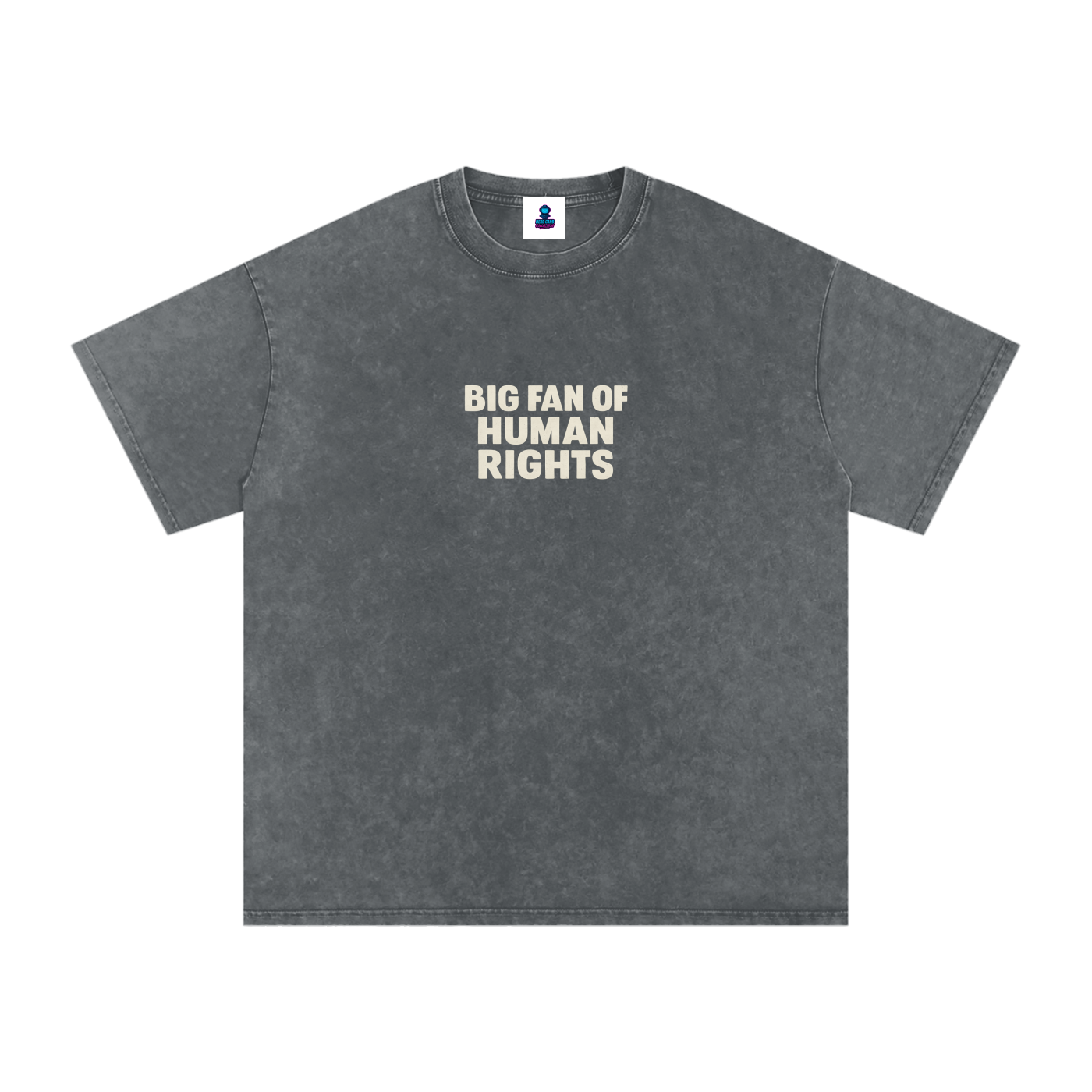 Premium Human Rights Snow Washed Oversized Cotton T-Shirt