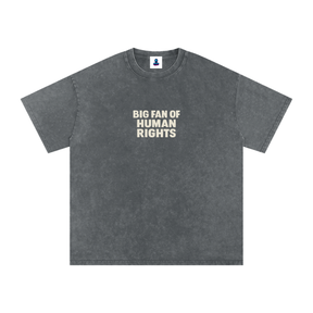 Premium Human Rights Snow Washed Oversized Cotton T-Shirt