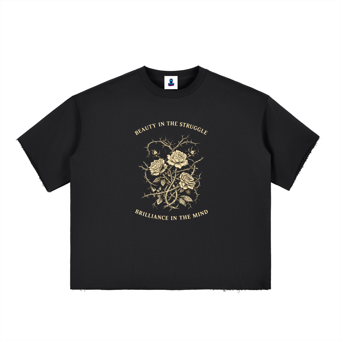 NGC “Beauty in the Struggle” Heavyweight Loose Fit Tee - Raw Edge Streetwear T-Shirt (280 GSM)