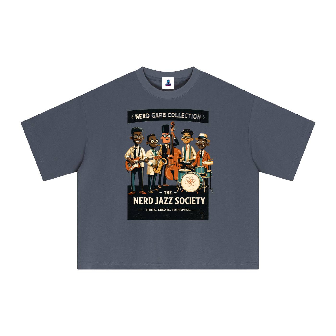 NGC Nerd Jazz Society Tee - Premium Oversized Boxy Nerd Garb Collection Graphic T-Shirt