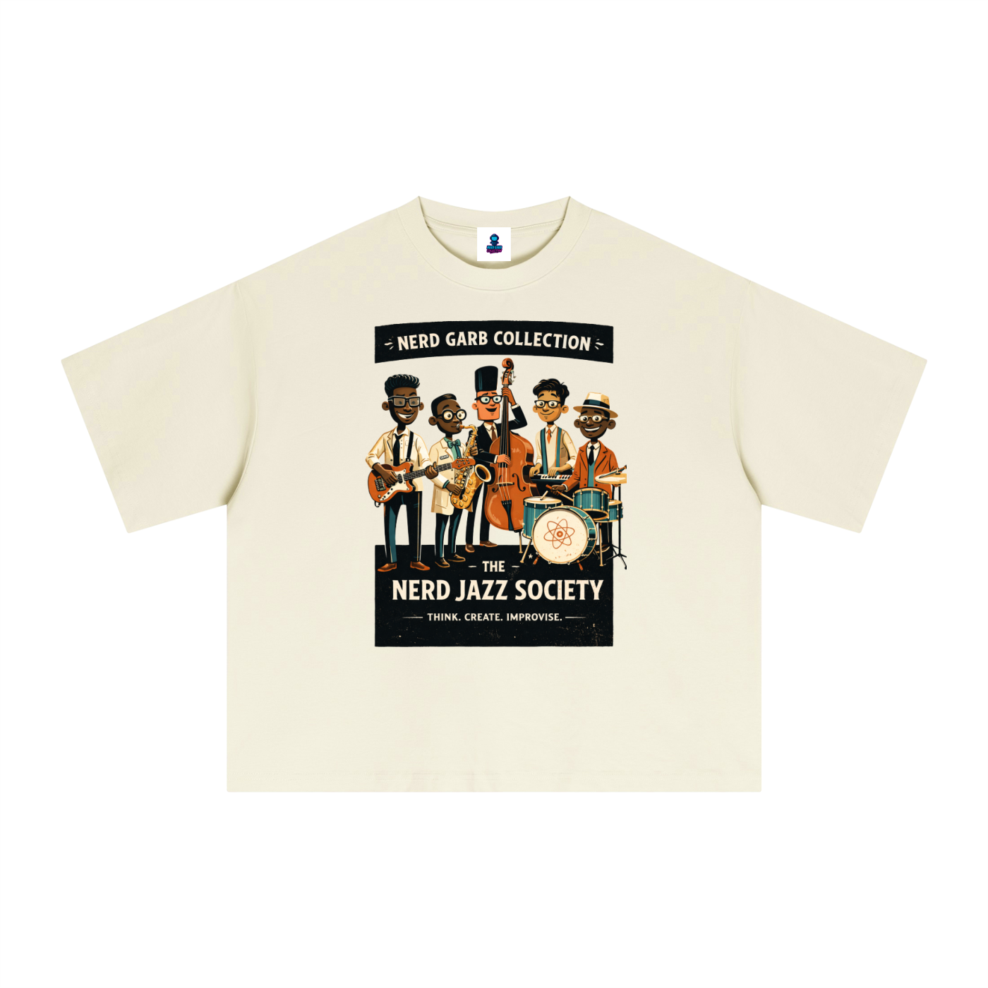 NGC Nerd Jazz Society Tee - Premium Oversized Boxy Nerd Garb Collection Graphic T-Shirt