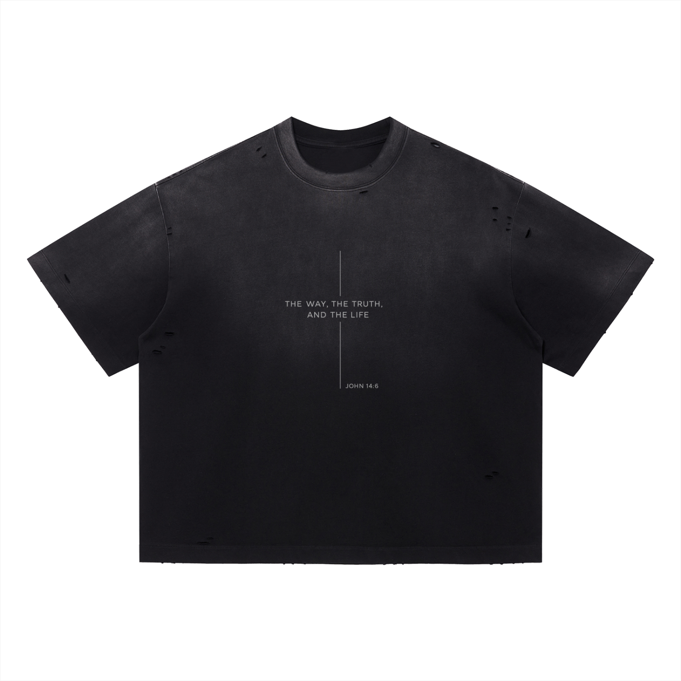 The Way Vintage Washed Distressed Boxy T-Shirt