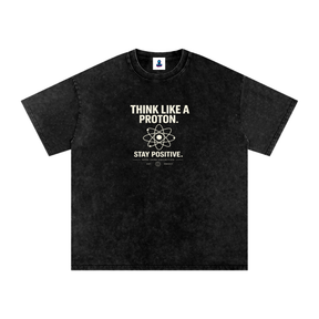 Think Like a Proton Oversized Snow Wash T-Shirt