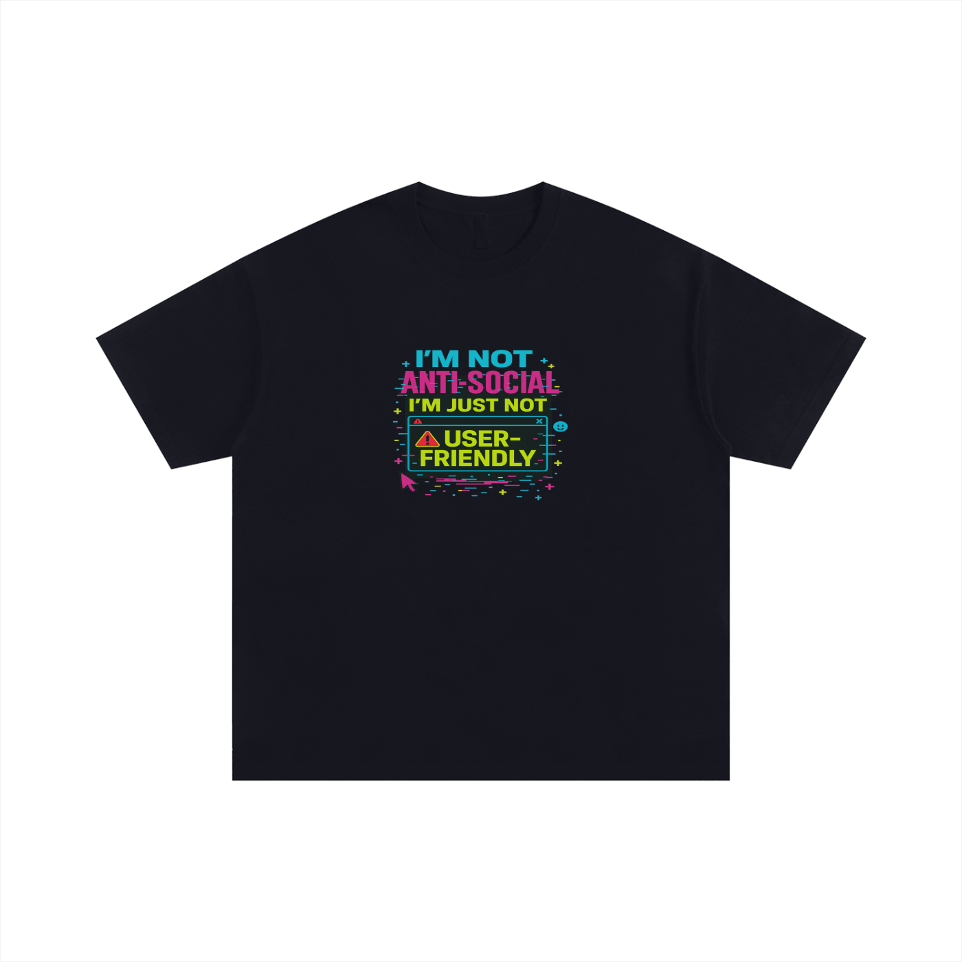Premium User-Friendly Glitch Oversized Cotton T-Shirt