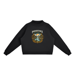 Persistence Outlasts Everything Mock Neck Crop Sweatshirt