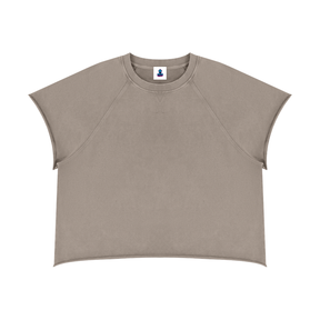 Vintage Wash Raw Edge Boxy Short Sleeve T-Shirt