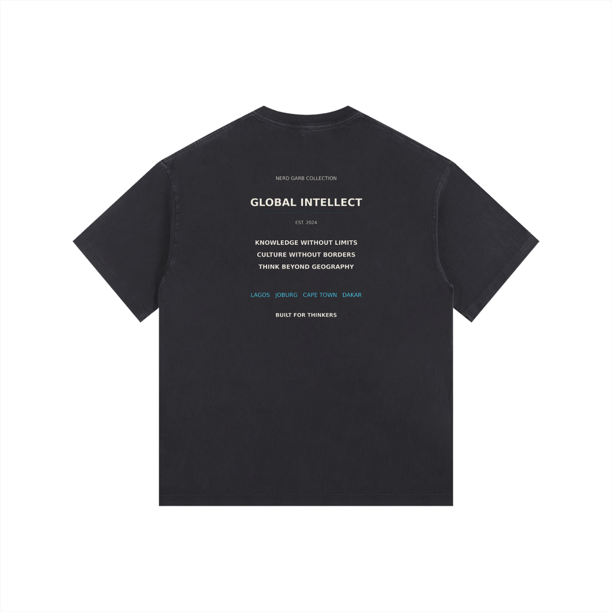 NGC Global Science Washed Tee - Loose Fit Drop Shoulder Graphic Premium T-Shirt