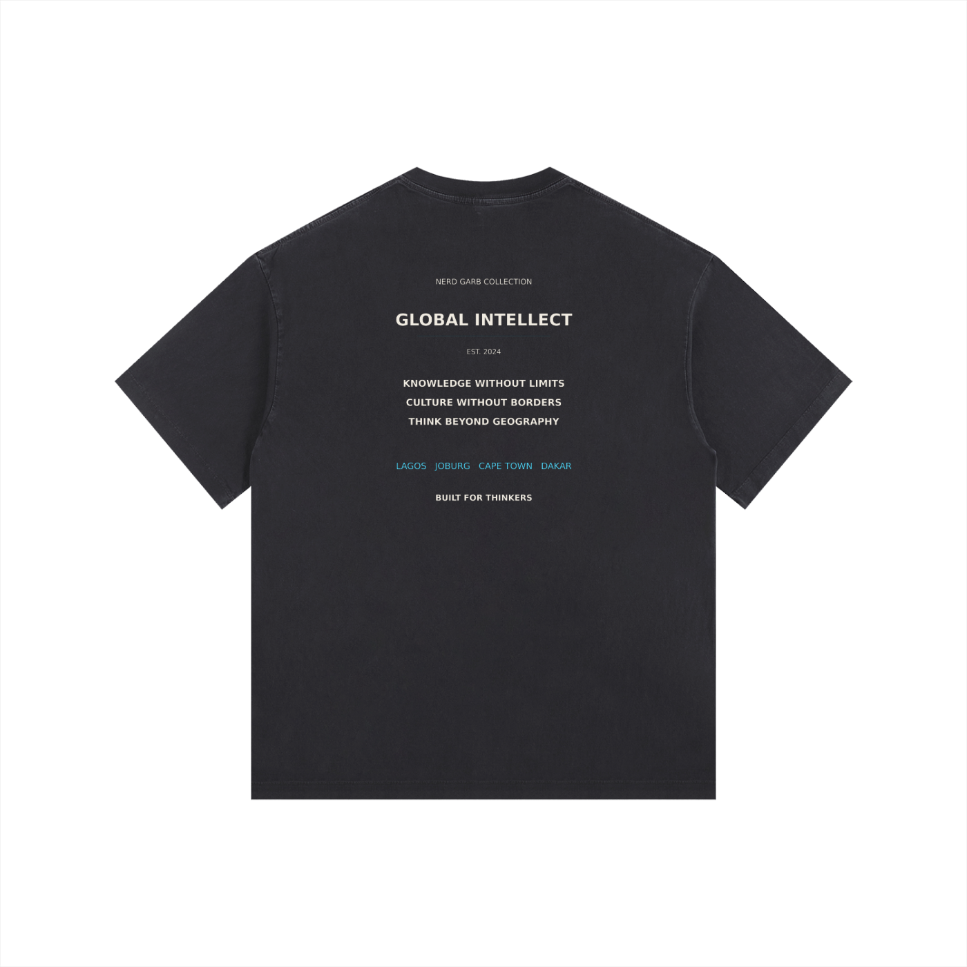 NGC Global Science Washed Tee - Loose Fit Drop Shoulder Graphic Premium T-Shirt