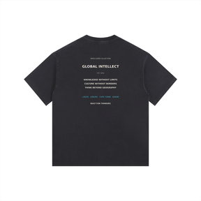 NGC Global Science Washed Tee - Loose Fit Drop Shoulder Graphic Premium T-Shirt