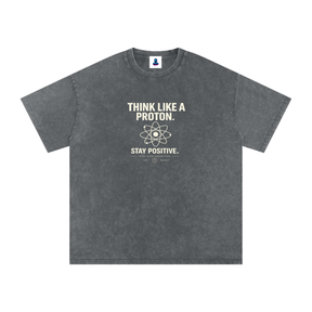 Think Like a Proton Oversized Snow Wash T-Shirt