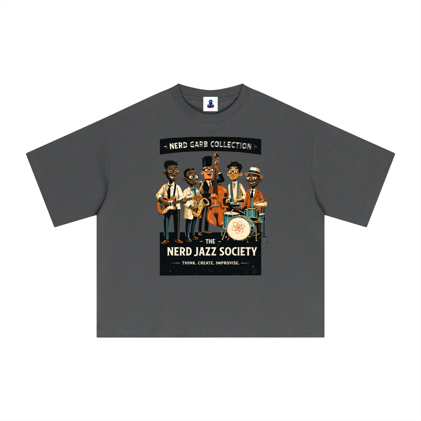NGC Nerd Jazz Society Tee - Premium Oversized Boxy Nerd Garb Collection Graphic T-Shirt