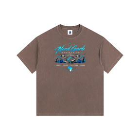 NGC Global Science Washed Tee - Loose Fit Drop Shoulder Graphic Premium T-Shirt