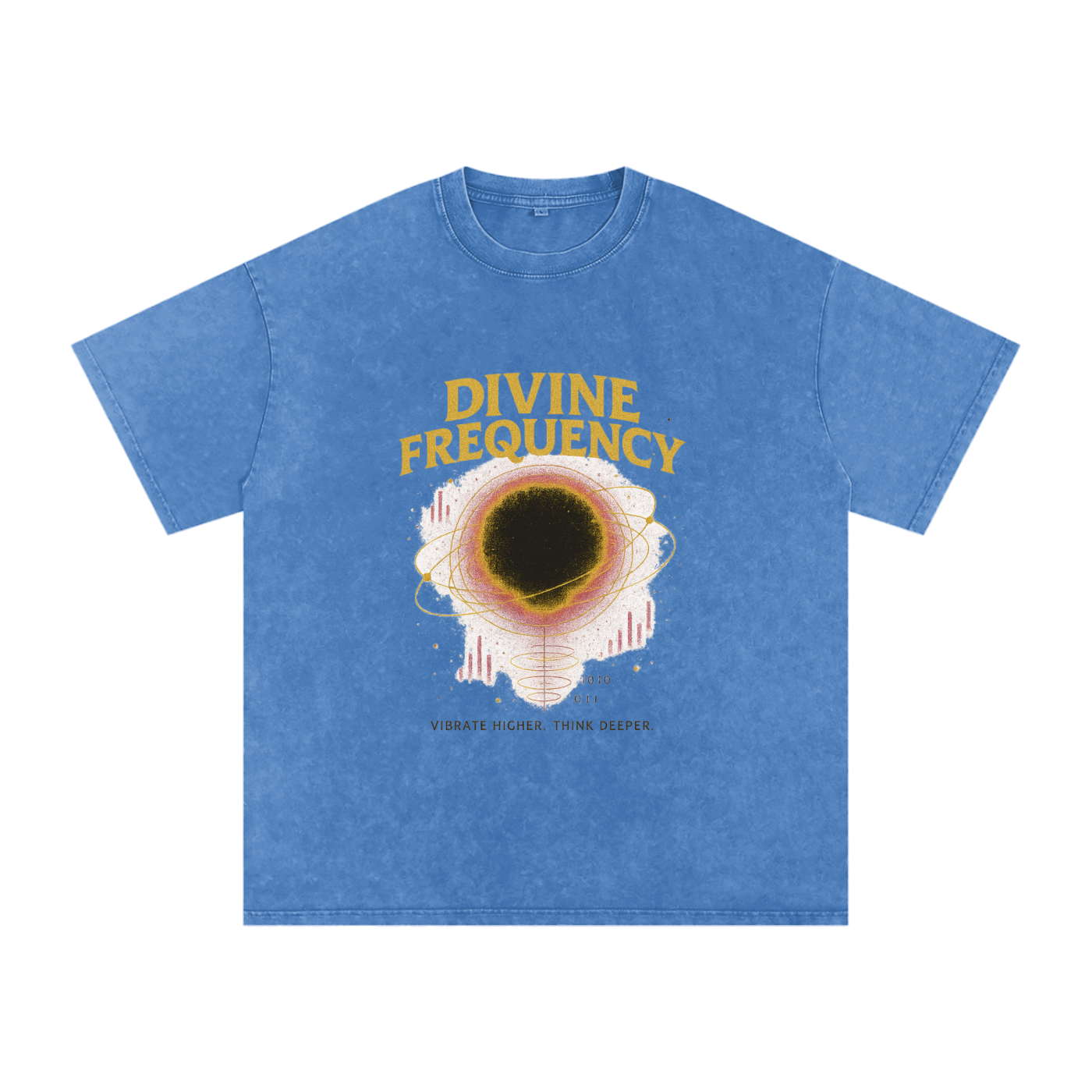 “Divine Frequency” Snow Washed Oversized Cotton T-Shirt