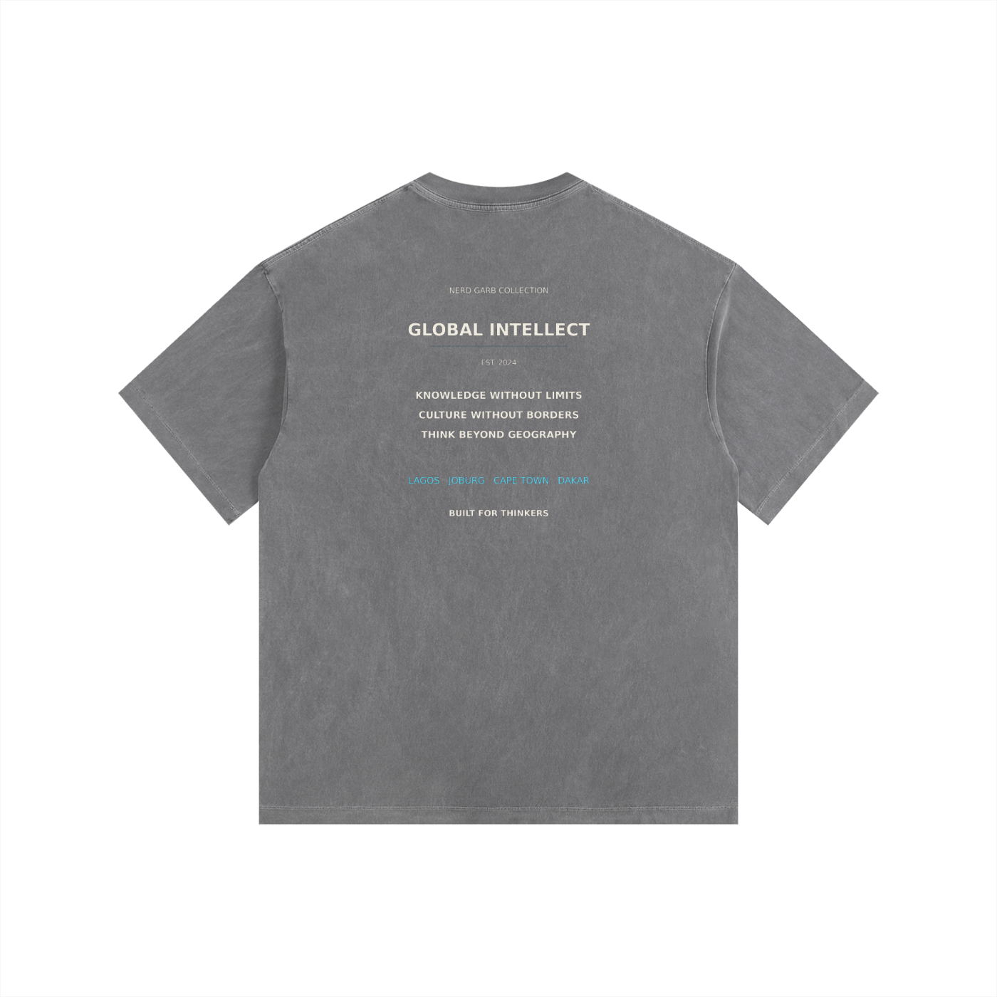 NGC Global Science Washed Tee - Loose Fit Drop Shoulder Graphic Premium T-Shirt