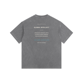 NGC Global Science Washed Tee - Loose Fit Drop Shoulder Graphic Premium T-Shirt