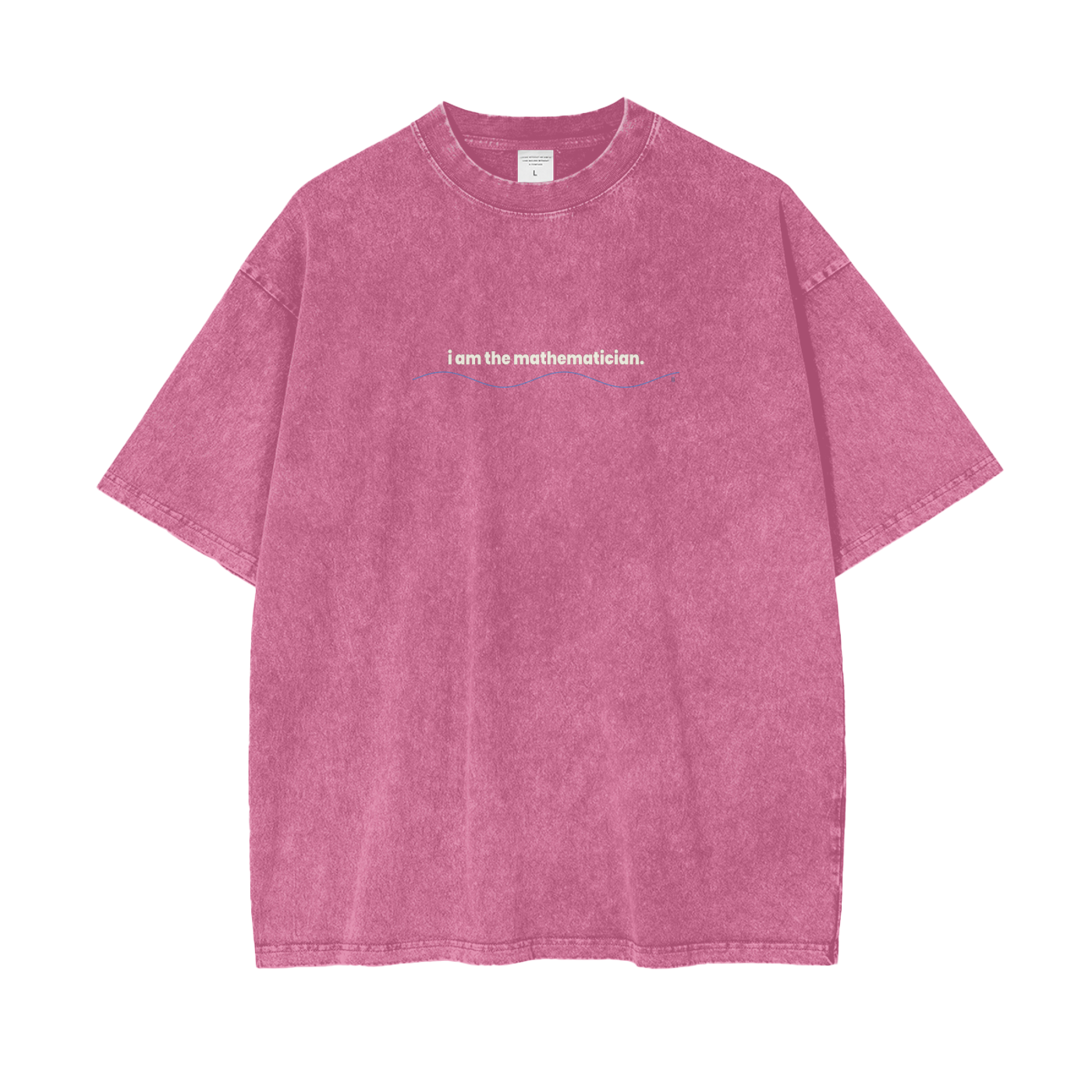Premium I Am the Mathematician Oversized Snow Wash T-Shirt