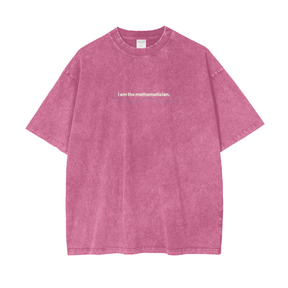 Premium I Am the Mathematician Oversized Snow Wash T-Shirt