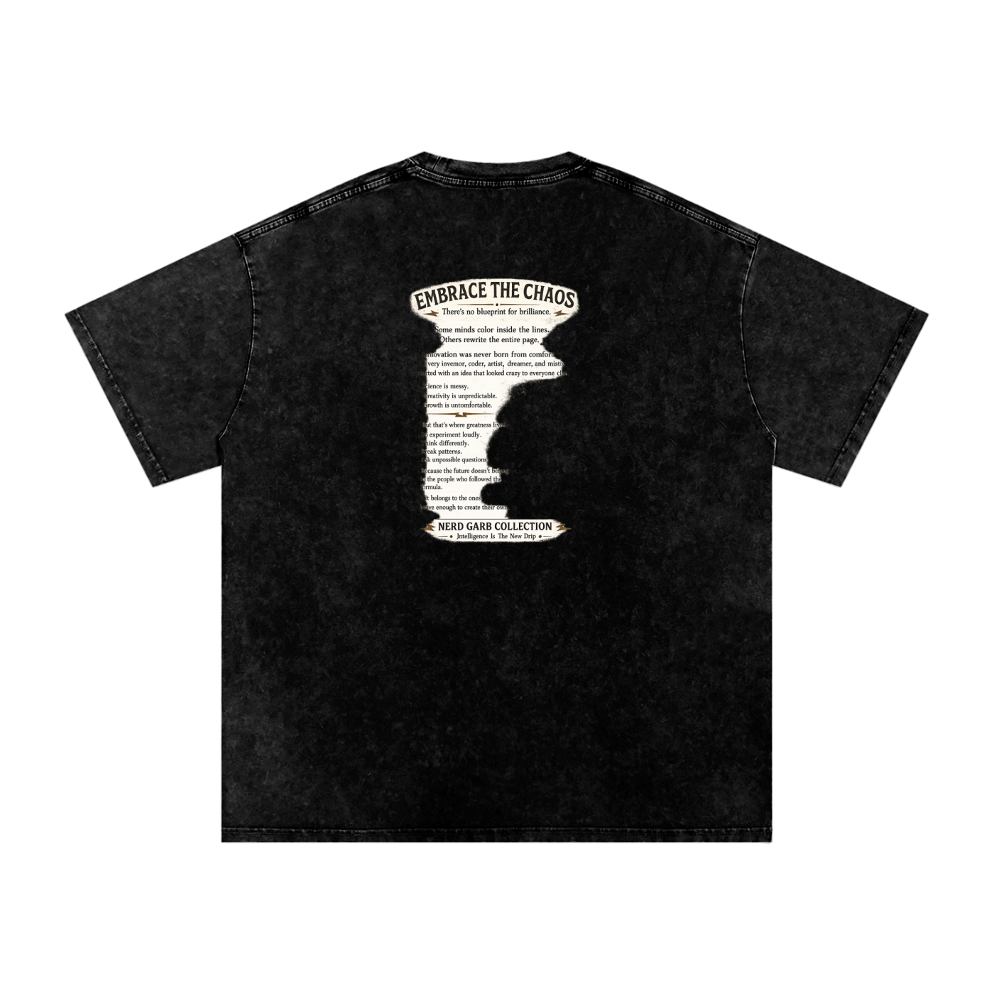 NGC Embrace the Chaos Snow Washed Oversized Cotton T-Shirt