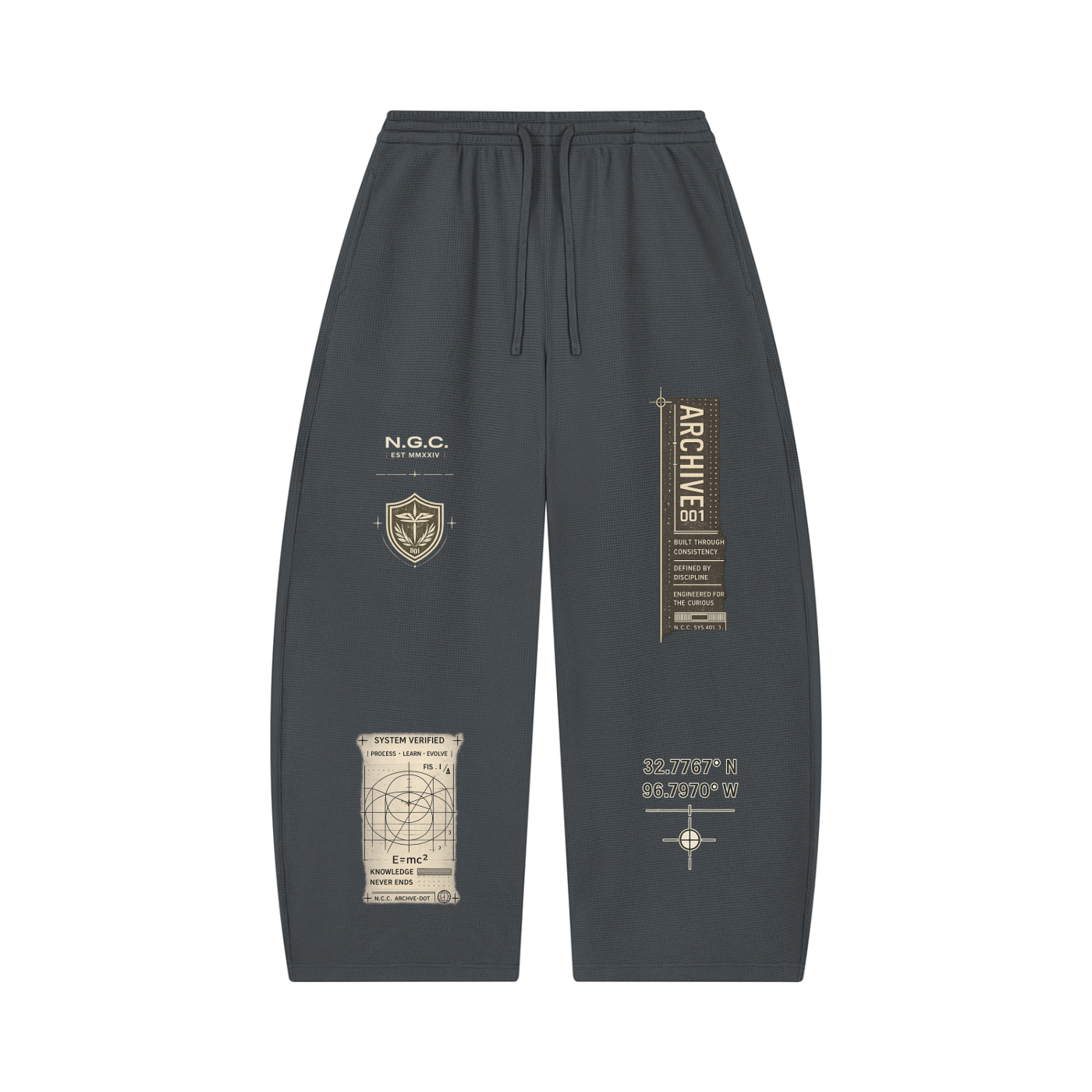 Essential Waffle Barrel Leg Pants