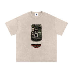 Retro Tech Archive Snow Washed Oversized T-Shirt