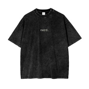 Minimal Nerd Oversized Snow Wash T-Shirt