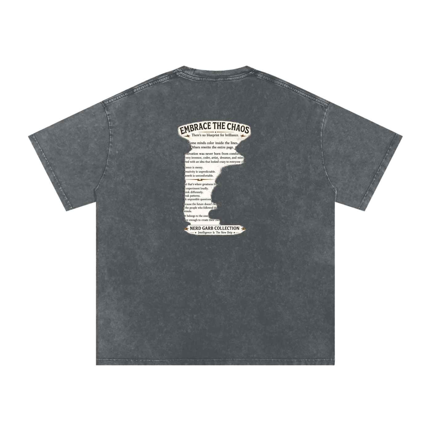 NGC Embrace the Chaos Snow Washed Oversized Cotton T-Shirt