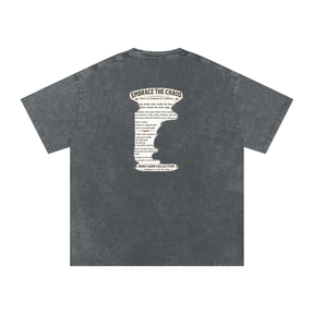 NGC Embrace the Chaos Snow Washed Oversized Cotton T-Shirt