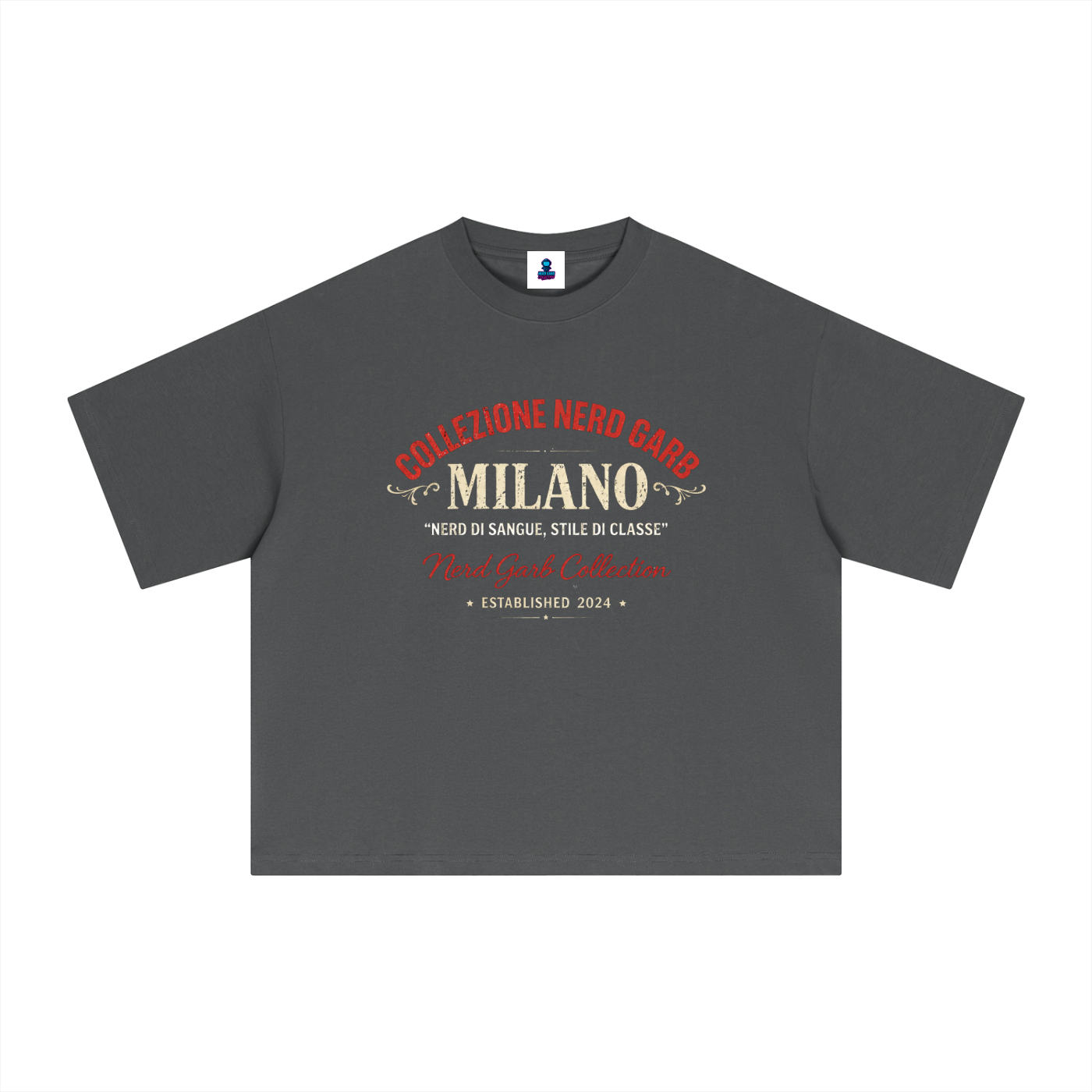 NGC Milano Heritage Tee - Premium Oversized Boxy Nerd Garb Collection Graphic T-Shirt