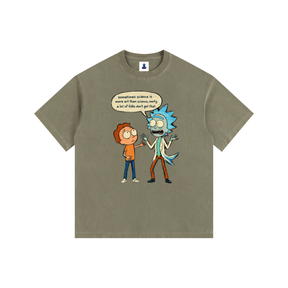 NGC “Sometimes Science” Funny Cartoon Tee - Loose Fit Drop Shoulder Graphic Premium T-Shirt