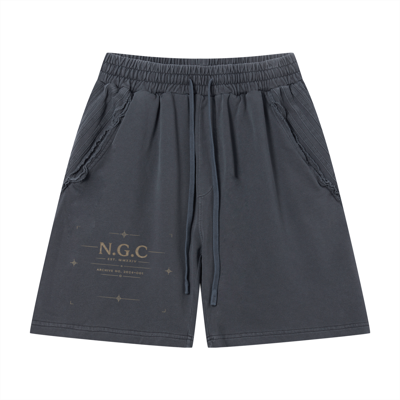 N.G.C Archive Vintage Wash Raw Edge Shorts