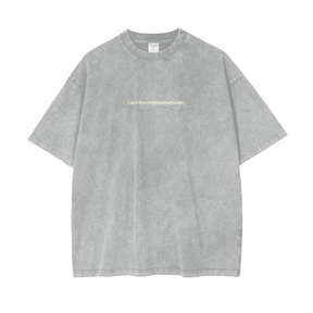 Premium I Am the Mathematician Oversized Snow Wash T-Shirt