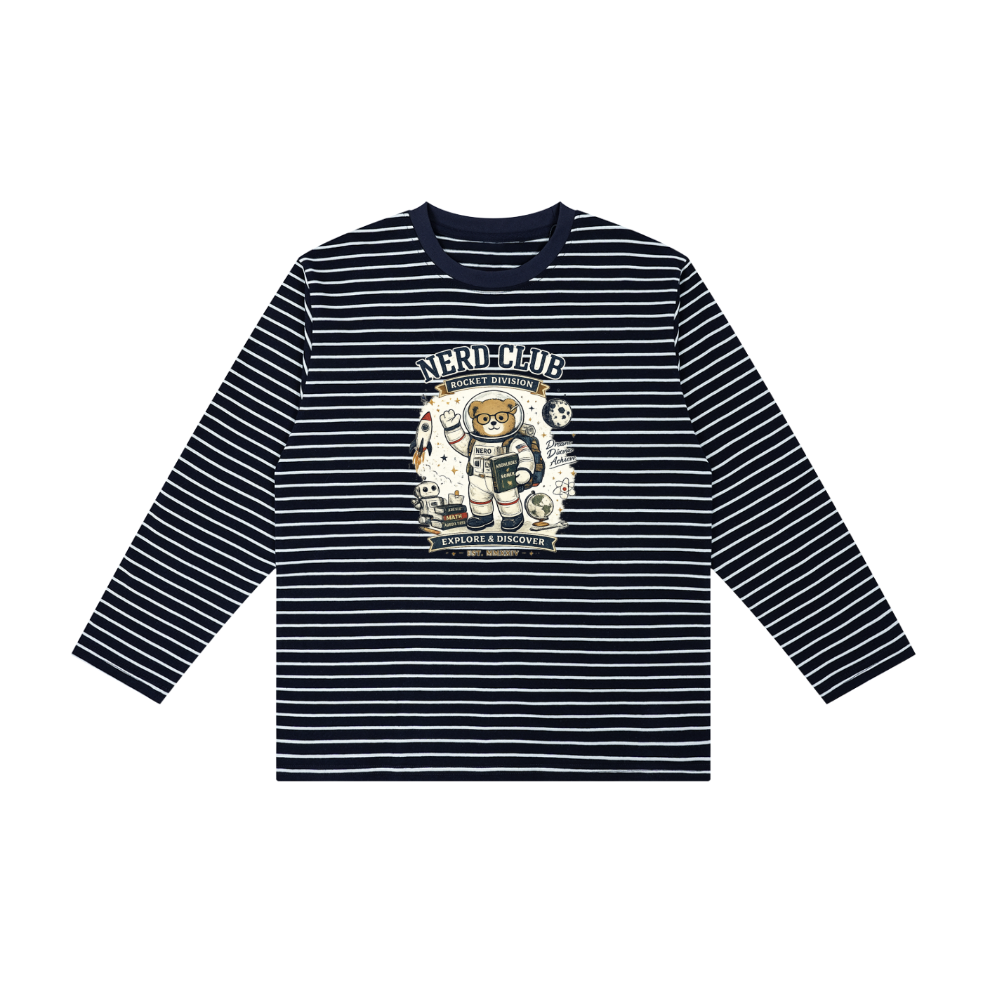 NGC Kids Nerd Club Rocket Division Long Sleeve Tee