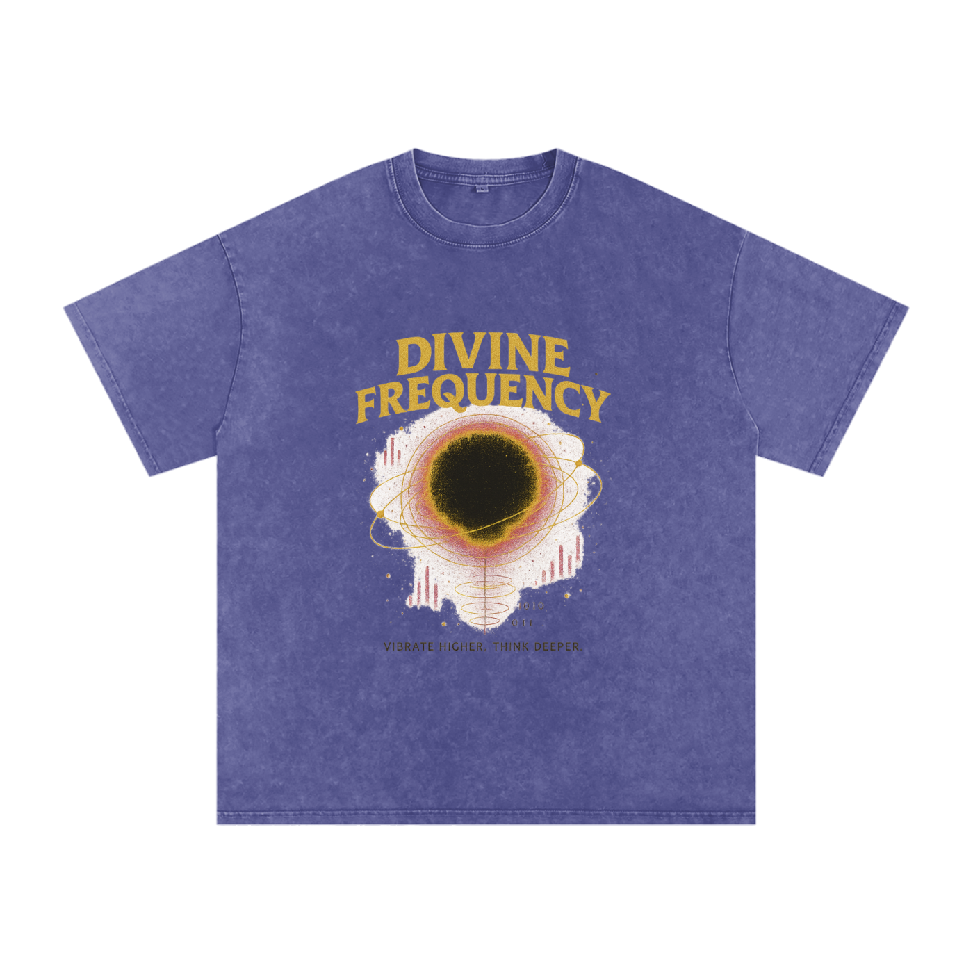“Divine Frequency” Snow Washed Oversized Cotton T-Shirt