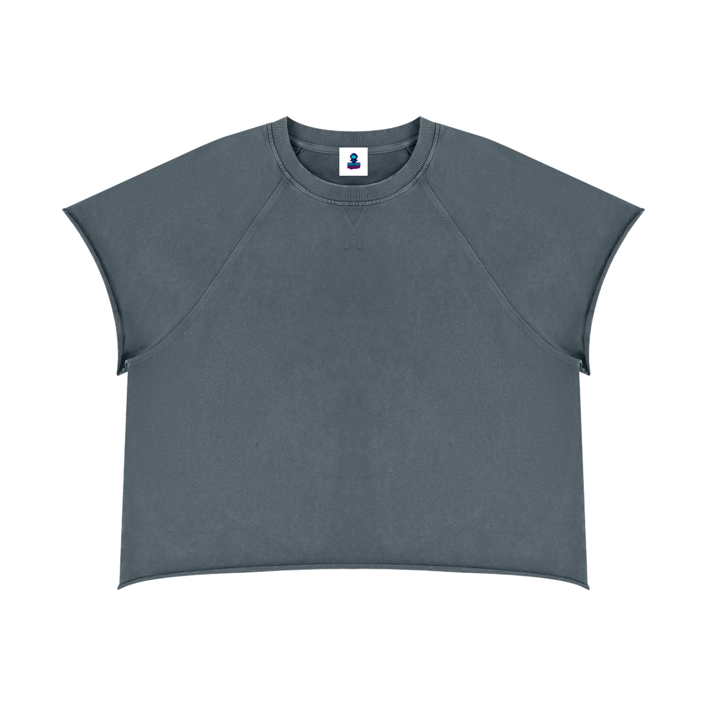 Vintage Wash Raw Edge Boxy Short Sleeve T-Shirt