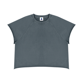 Vintage Wash Raw Edge Boxy Short Sleeve T-Shirt