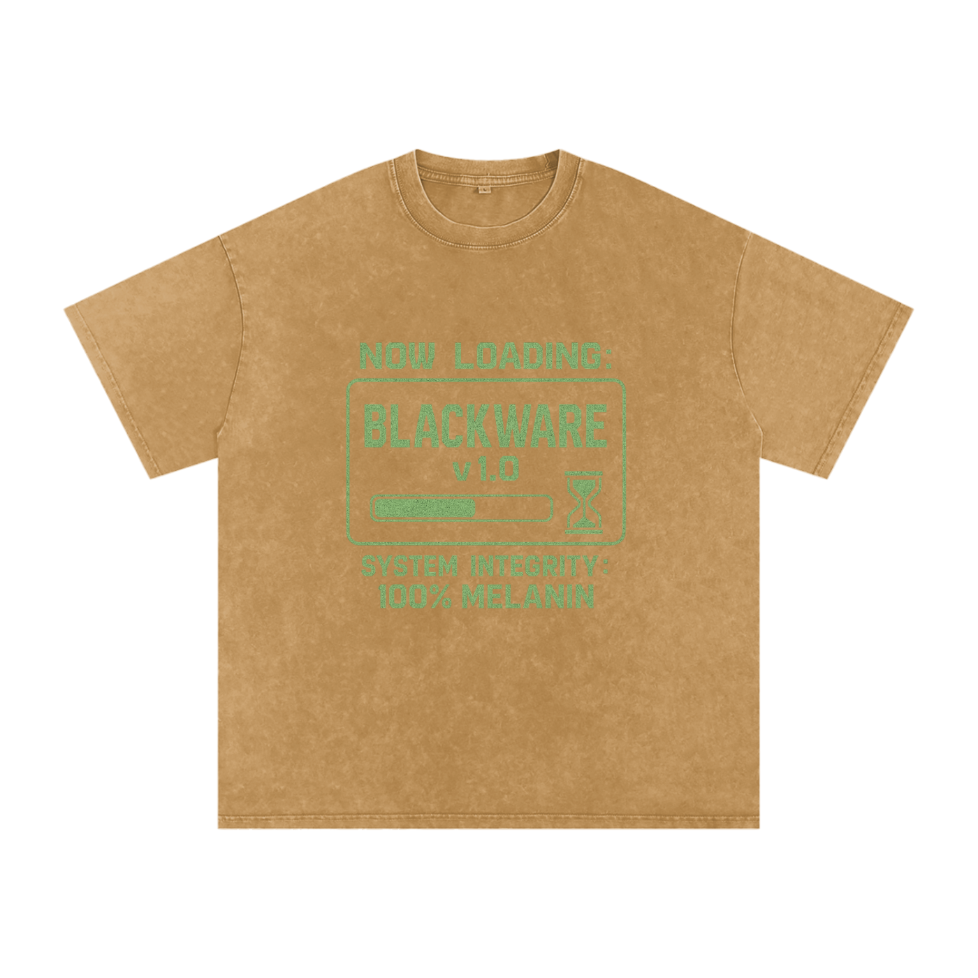 “Now Loading” Snow Washed Oversized Cotton T-Shirt