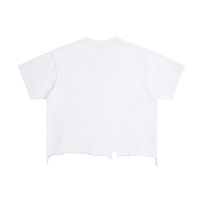 Vintage Wash Distressed Hem Boxy T-Shirt