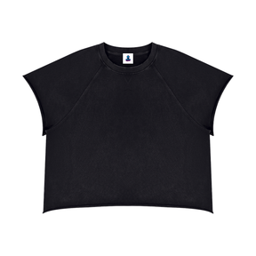 Vintage Wash Raw Edge Boxy Short Sleeve T-Shirt