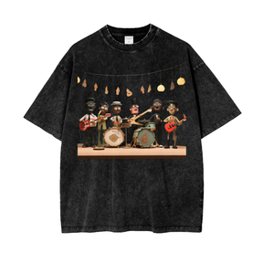 Nerd Jam Session Oversized Snow Wash T-Shirt