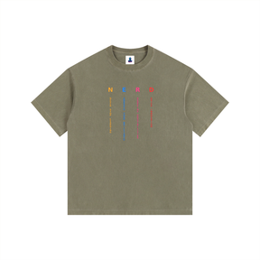 NGC “NERD” Washed Drop Shoulder Tee - Loose Fit Drop Shoulder Graphic Premium T-Shirt