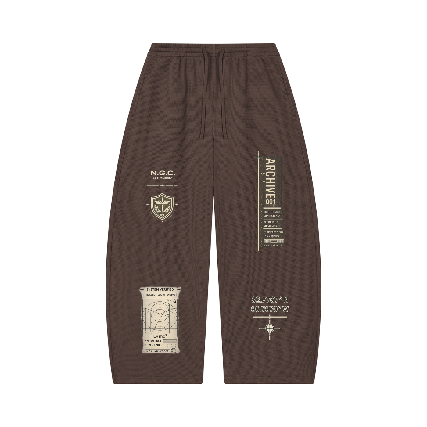 Essential Waffle Barrel Leg Pants