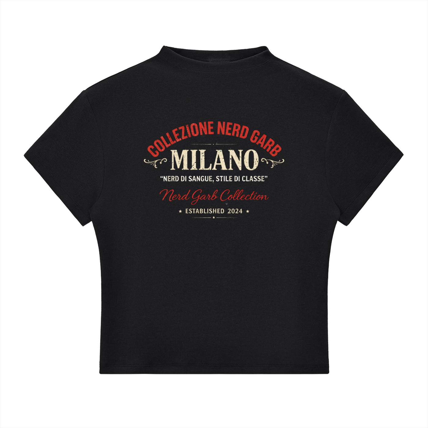 Milano Beauty in the Struggle Essential Slim Fit Mock Neck T-Shirt