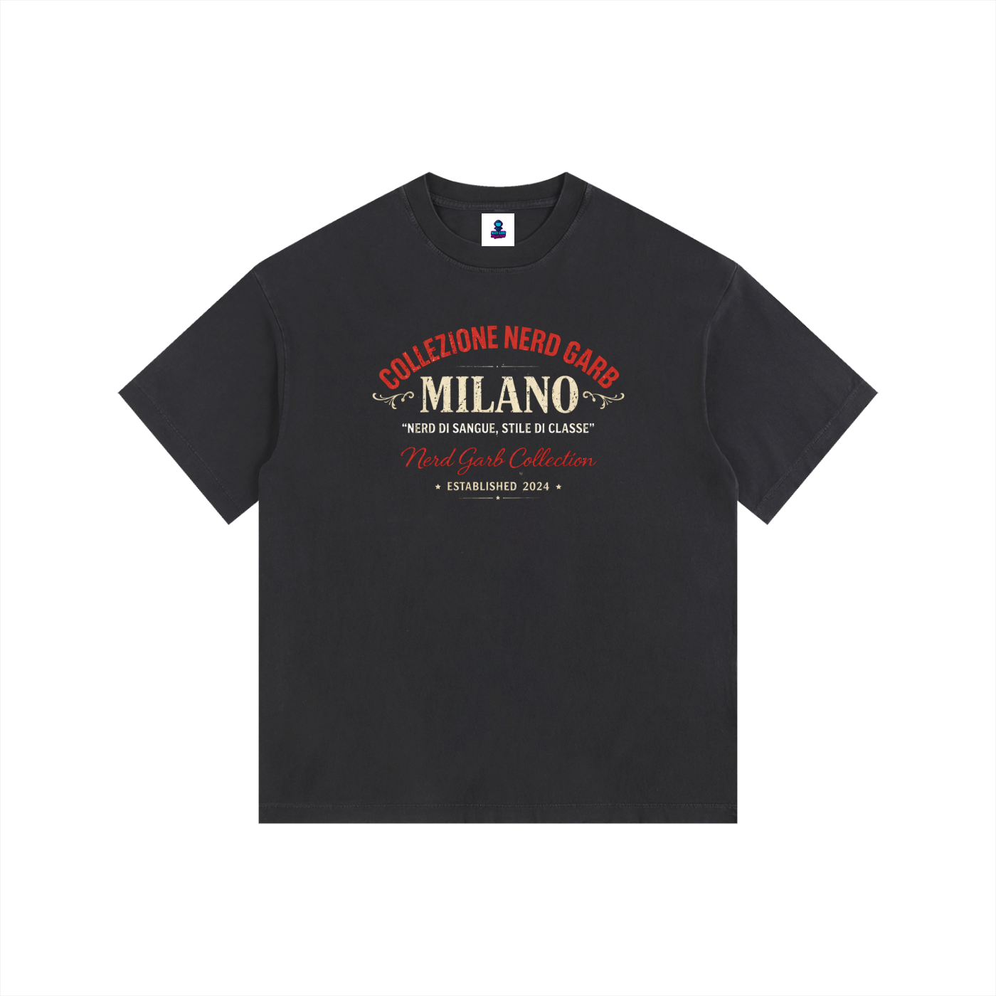 NGC Milano Heritage Logo Tee - Loose Fit Drop Shoulder Graphic Premium T-Shirt