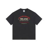 NGC Milano Heritage Logo Tee - Loose Fit Drop Shoulder Graphic Premium T-Shirt